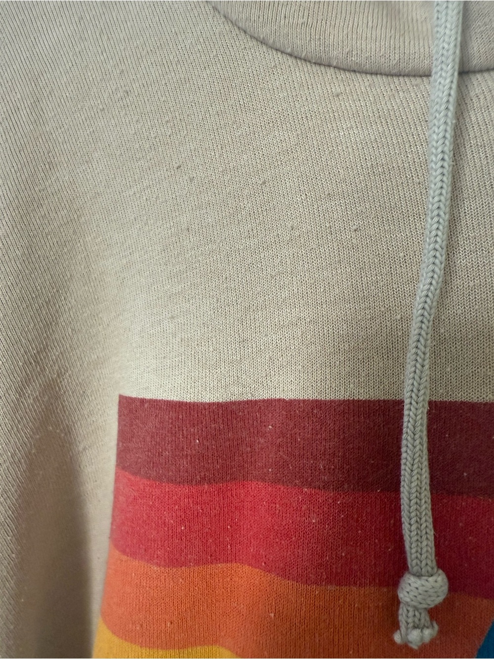 Aviator Nation Logo Stitch Relaxed Hoodie Sand Unisex Size Large - Picture 9 of 9